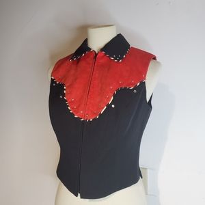 Vintage 90s Hobby Horse Riding Vest Equestrian USA